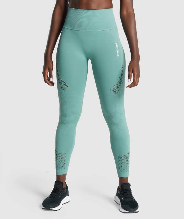 Damske Legíny Gymshark Energy Seamless Svetlo Zelene | WP9805714